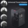 Doppel-USB-Anschlüsse Universeller Reiseadapter UK auf EU-Steckeradapter Wandladegerät AC-Netzteil Weltweit für USA EU UK AUS