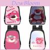 Stylish 15 Inch Strawberry Bear Backpack Lightweight Oxford Fabric For Kids
