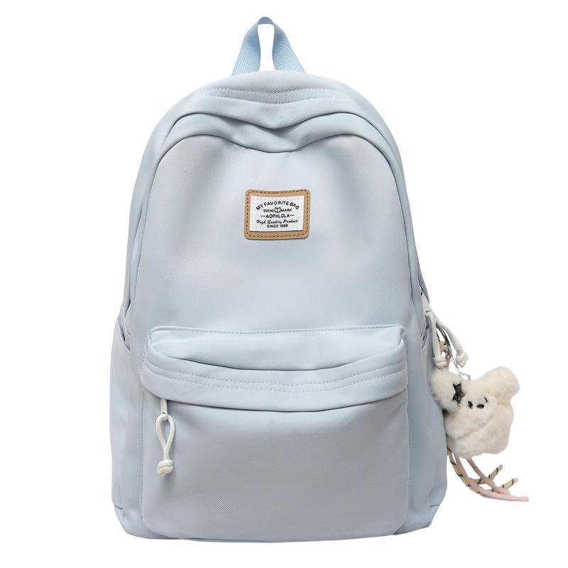 Korean Ins Style Artistic Girl Backpack for High School Students in College, Backpack for Class, Large Capacity Travel Backpack синий