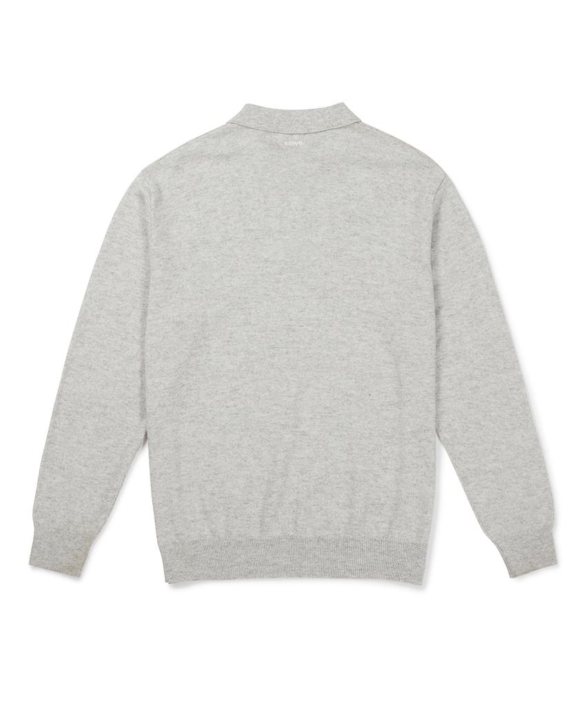 CLOVE [26Fw CLOVE] Basic Collared Knit Pullover_Men (Light Gray)