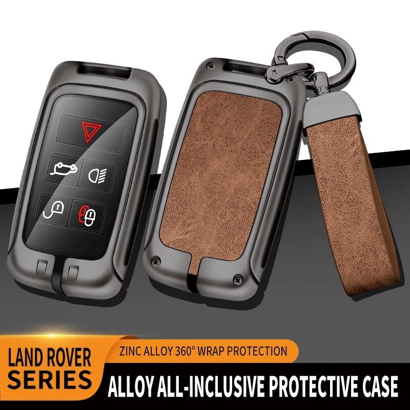 Metal Leather Car Key Case Cover for Land Rover Range Rover Discovery 5 Sport 20 18 2019 for Jaguar XEL E-PACE 2019 Accessories