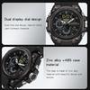 SANDA Luxury LED Dual Display Digital Quartz Watch for Men Shockproof Waterproof Sports Wristwatches Student Watch