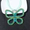 A large butterfly necklace, bead necklace, crystal butterfly pendant necklace for women