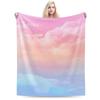Pink Pastel Clouds Sky Inspirational Design Personalized Warm Decorate Home An UltraSoft Micro Fleece Blanket