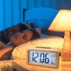 Digital Alarm Clock Wooden Electronic Clocks Battery Operated with Backlight