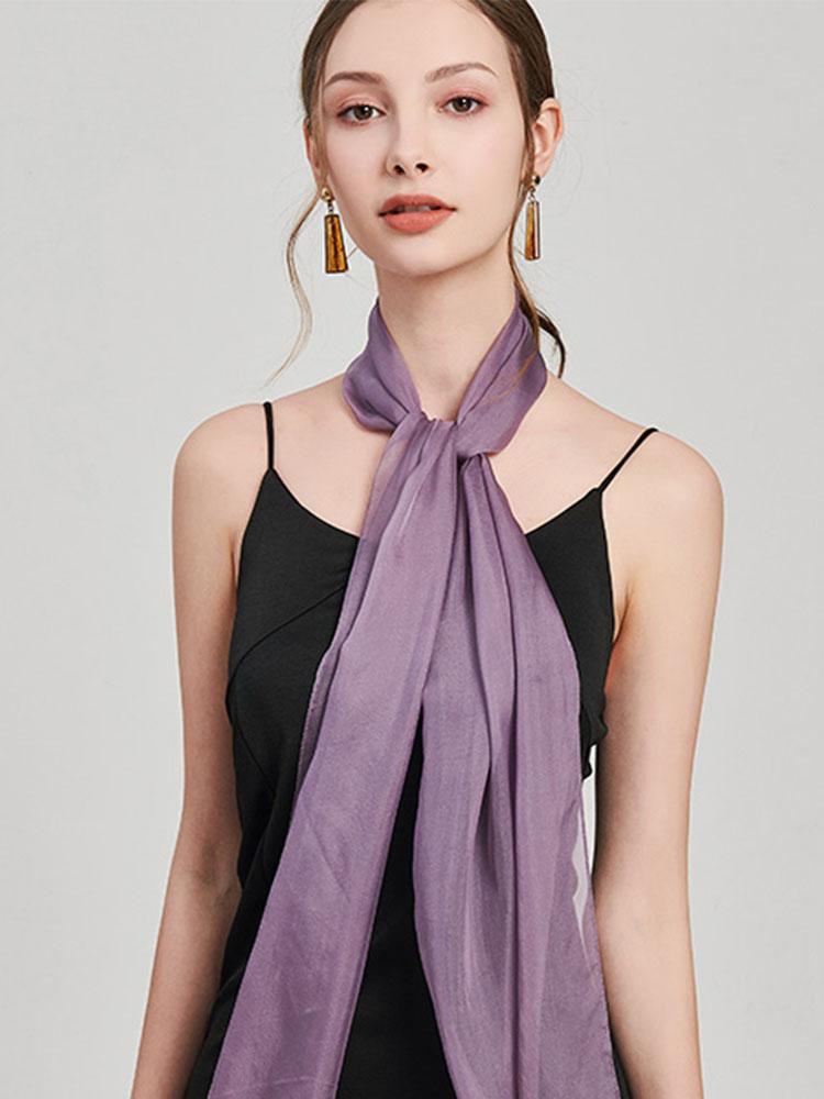 100% Pure Silk Chiffon Scarf Solid Red Long Neck Scarves Women Kerchief Bufanda Mujer Summer Thin Real Silk Hair Scarves Foulard