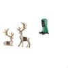 Reindeer Moai Statue Sitting Standing Deer Figurines Antique Portrait Ahu Sculpture Resin Decor for