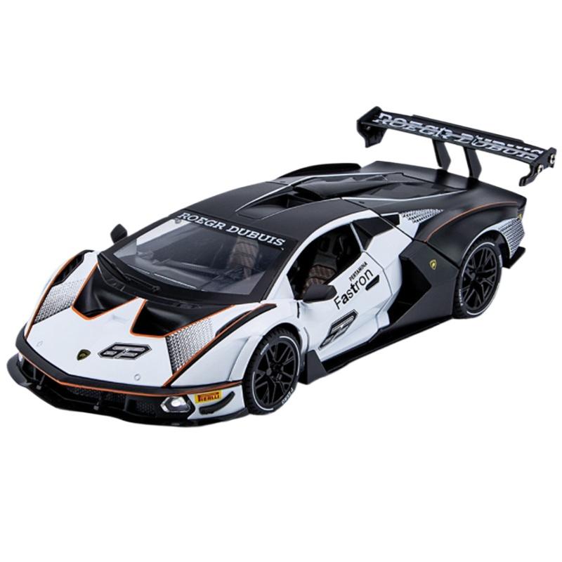 1/24 Lamborghini Essenza SCV12 Alloy Sports Car Model Diecasts Metal Toy Vehicles Car Model Collection Simulation Sound Light Childrens Gift