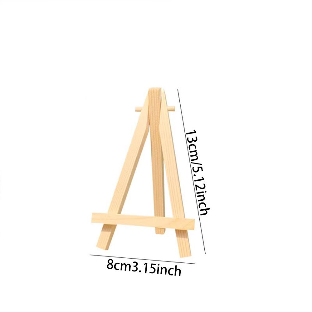 

Runtowo 10pcs Mini Desktop Easel, Wooden Triangular Easel, Wedding Birthday Table Centerpiece Decor,Bridal Shower Party Supplies