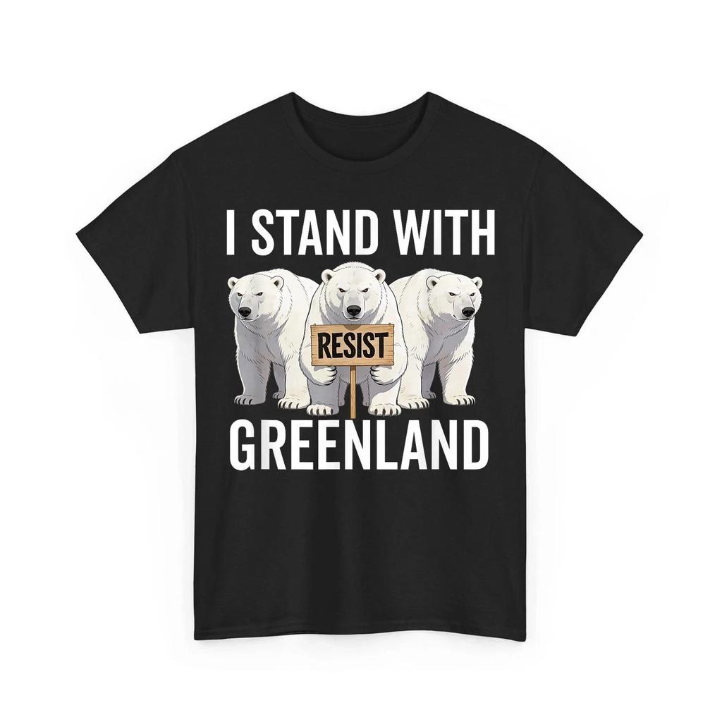 I Stand with Greenland Protest Polar Bear Greenland Denmark Unisex T-Shirt