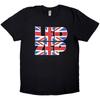 Led Zeppelin T Shirt Union Jack Type Band Logo New Official Mens Black