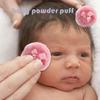 Furry Powder Puff, Baby Powder Puff for Adults, Soft Round Body Cosmetic Powder Puff with Ribbon Ribbon, Dry Makeup Tool for Home/Travel, Body Powder