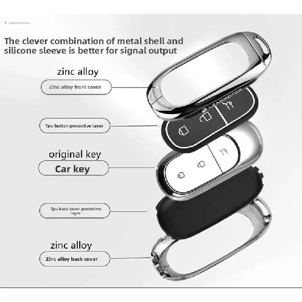 Car Zinc Alloy TPU NFC Card Key Cases Holder Cover Chain For Leapmotor C16 C11 C10 C01 B10 T03 S01 Smart Key Car Accessories