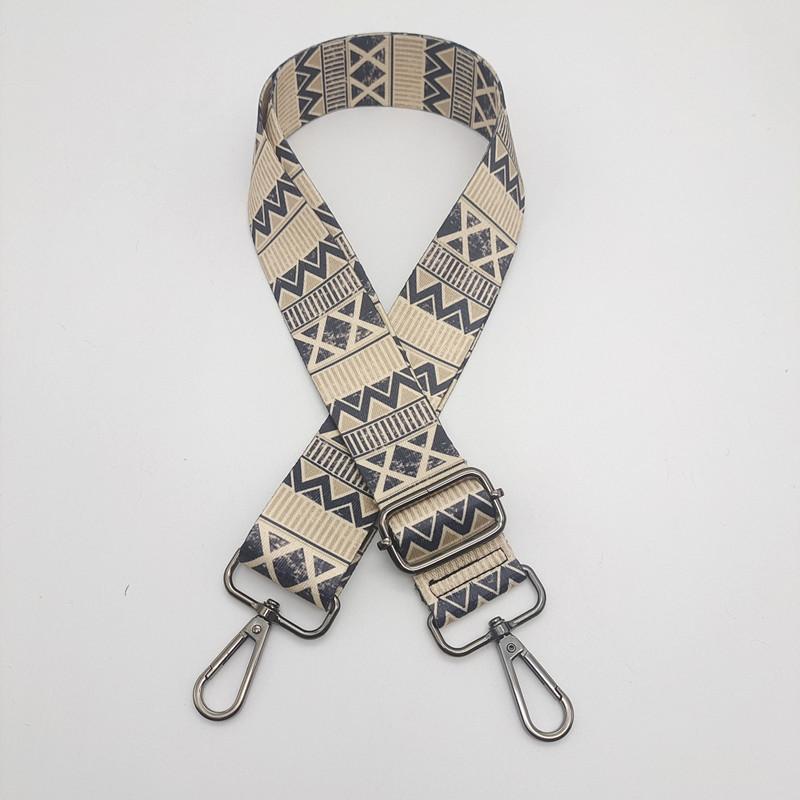Ethnic Style Printed Shoulder Strap One Shoulder Crossbody Adjustment Long Bag Accessories Reduce The Burden Wide Shoulder Strap