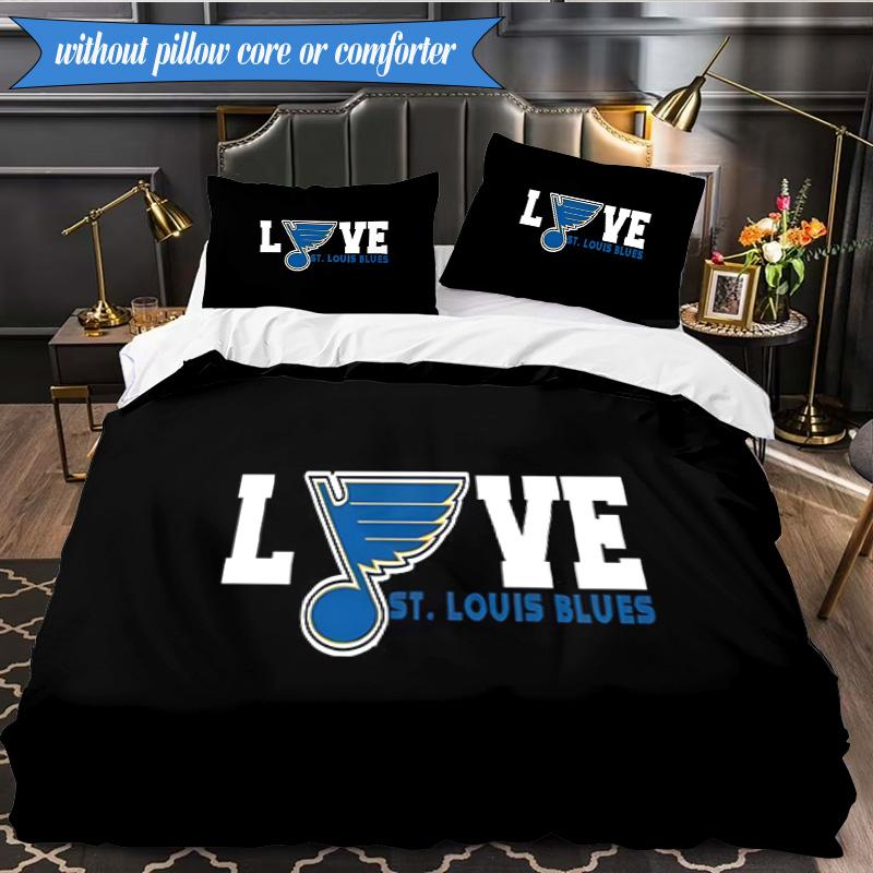 3PCS Nashville Predators Printed Bedding Set For Bedroom dormitory, Includes 1 Duvet Cover & 2 Pillowcases for All Seasons Home Decor Fan gifts