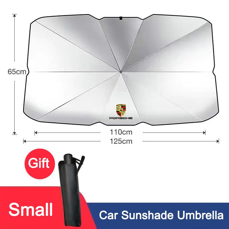 

Car Sunshade Umbrella Retractable Sunscreen Heat Insulation Front Windshield Parasol For Porsche Panamera Boxster Cayman Cayenne