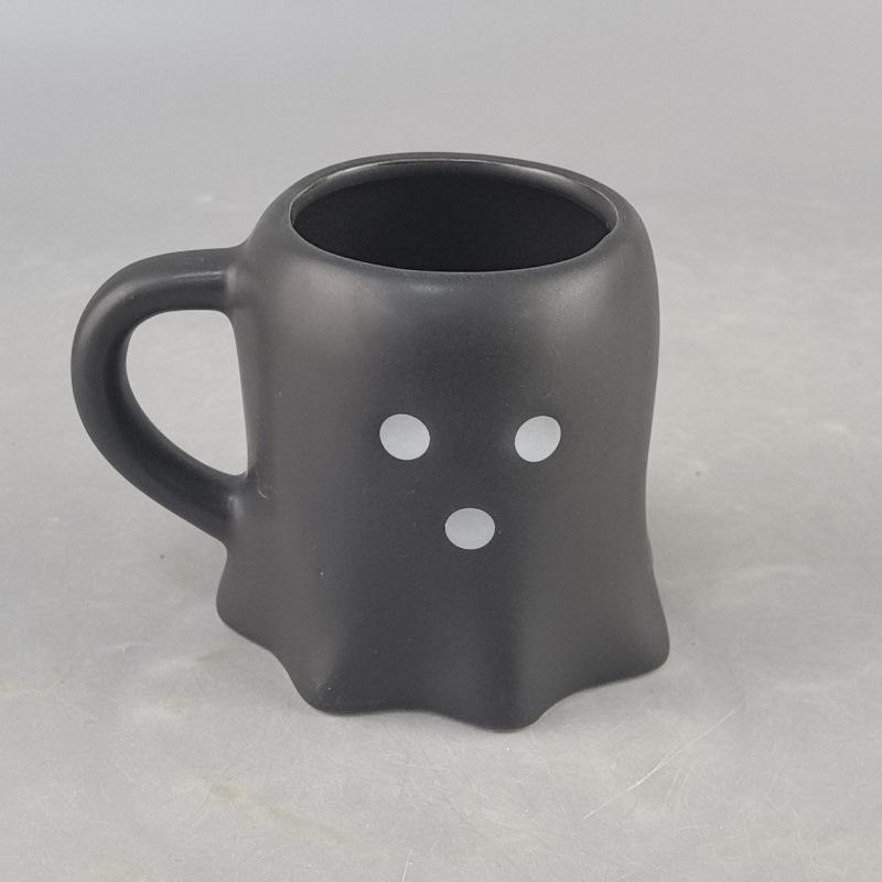 Creative Cute Ghost Ceramic Mug Hand Painted Halloween Party Scene Decoration Funny Water Mug