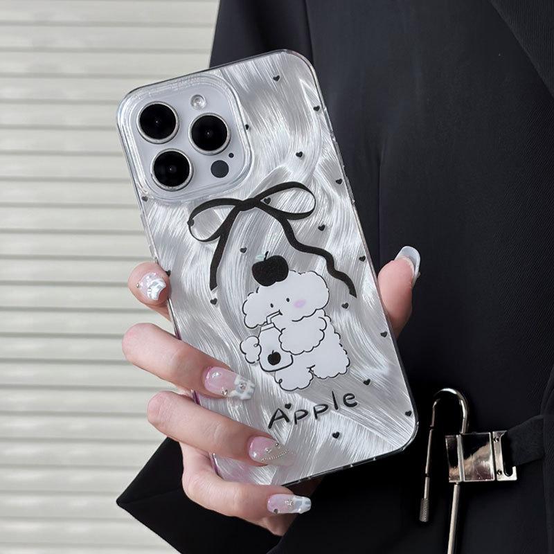 Zhitai Transparent iPhone Case for 12/13/14/15Pro/16, Fits Apple 15Promax, Feather Yarn Design