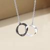 Mobius Ring Couple Necklace Female Collarbone Light Luxury Niche Pendant Birthday Gift for Male Girlfriend
