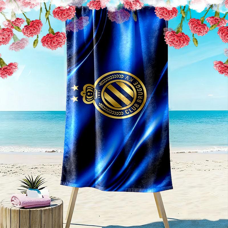 Asciugamano da Spiaggia Stampato Club Brugge K.V, Asciugamano Grande Morbido ad Asciugatura Rapida per Spiaggia Campeggio Nuoto