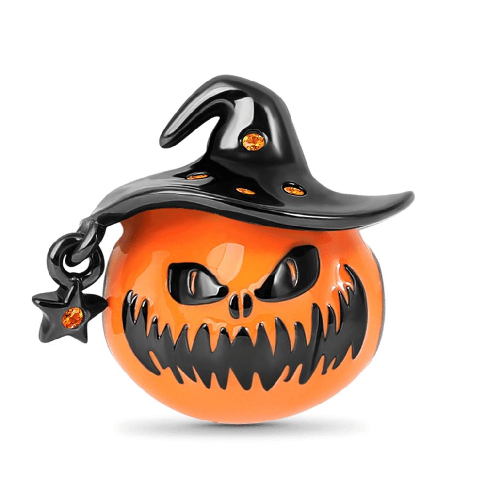 Halloween 925 stříbrné přívěsky Dýně Duch Čarodějnice Kouzelnický klobouk Přívěsek Korálek pro DIY náramek Náhrdelník Šperky