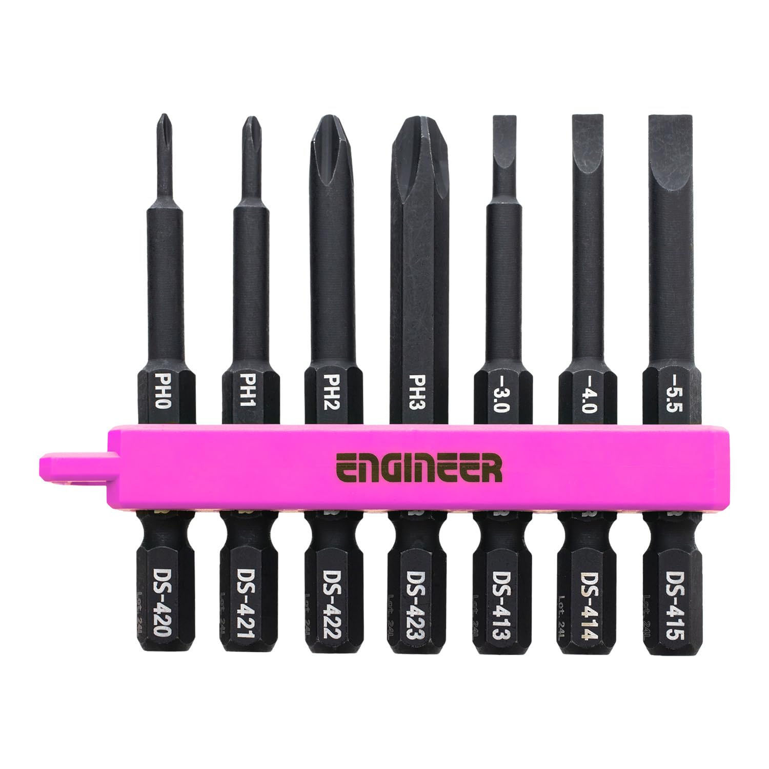 Engineer Middle Set PINK BLACK set 0 to to Plus/Minus & 7-piece +No. 3, -3 5.5mm DS-401P розовый