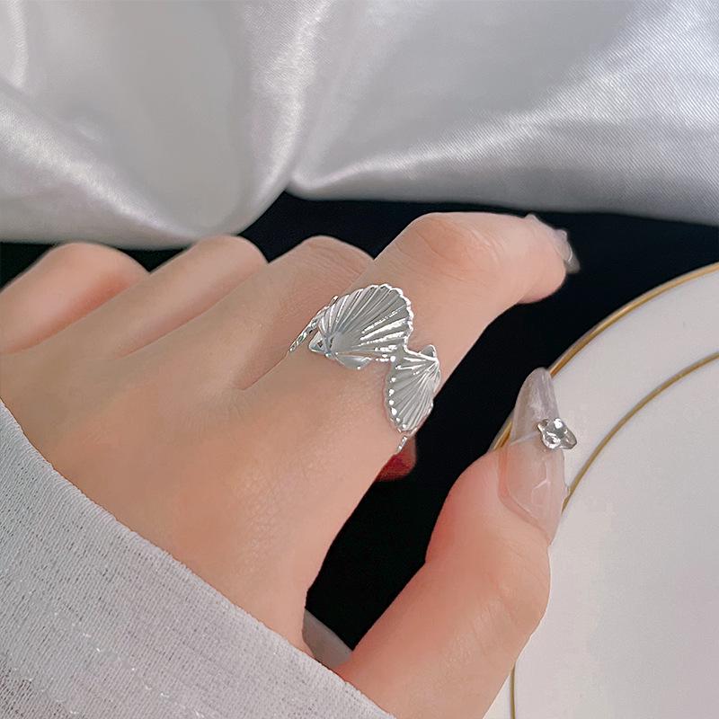 Retro S925 Sterlingsilber Bandring - Damen Anlaufbeständig, Luxuriös, Vielseitiger Offener Ring für den Zeigefinger