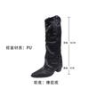 Fashion Brown Long Boots WomenThigh High Heels Fashion Back Zippers Long Knight Booties Ladies Thick Sole Girl Shoes Platform Boots