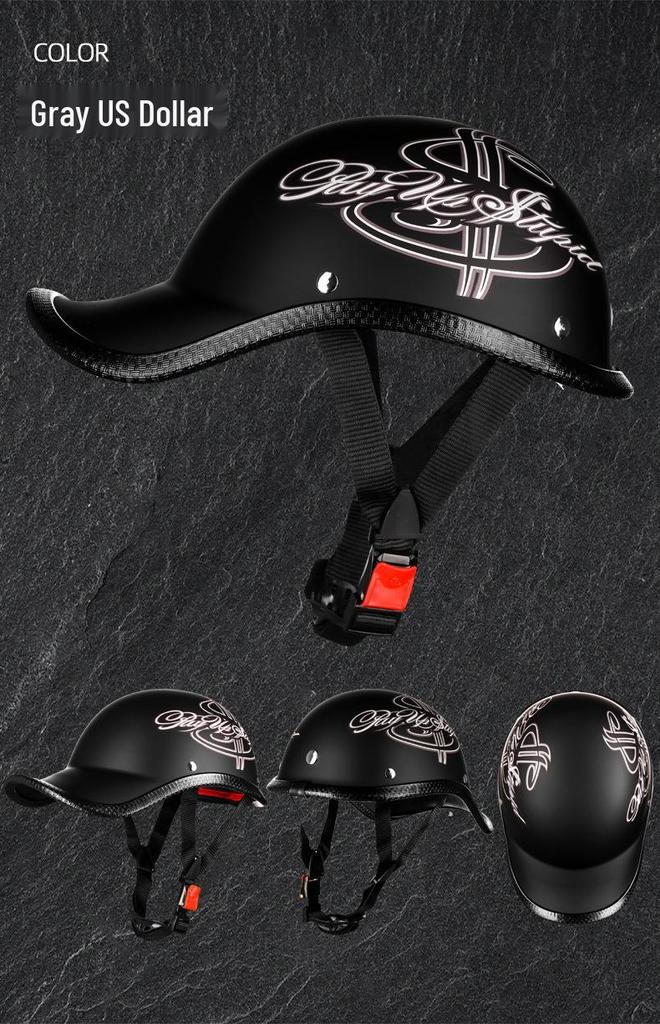 Retro Electric Scooter Flip-up Helmet - Lightweight, Personalized, Universal Fit for Men