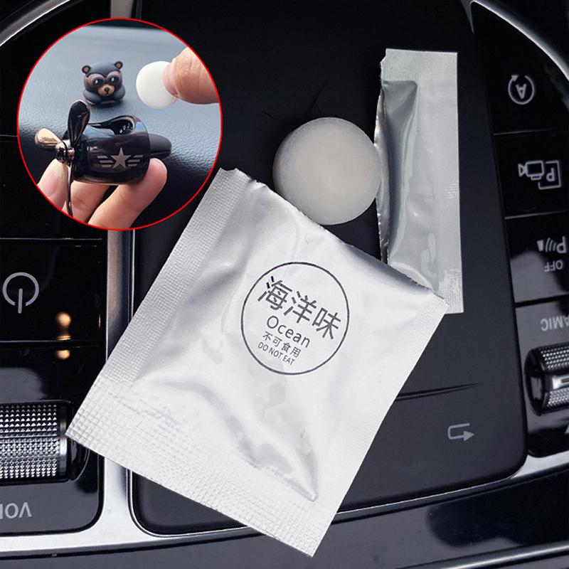 1/5/10Pcs Solid Car Perfume Refills Car Air Vent Clip Replacement Pads Fragrance Freshener for Pilot Bear (Ocean/Rose/Lavender/Lemon/Cologne/Fragrans)