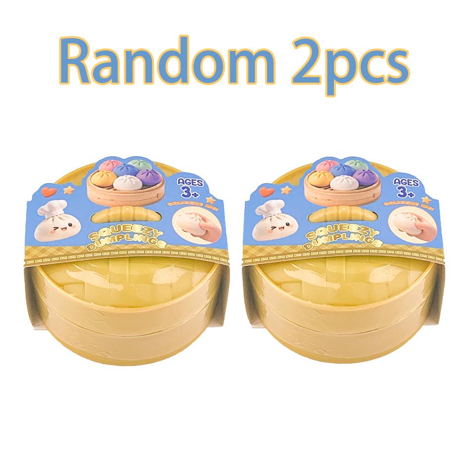High-Quality 4Pcs Squishy Dumpling Stress Ball, Dumpling Squishy Toy Shape Hand Relaxation Toy, Party Favor Gift For Friends