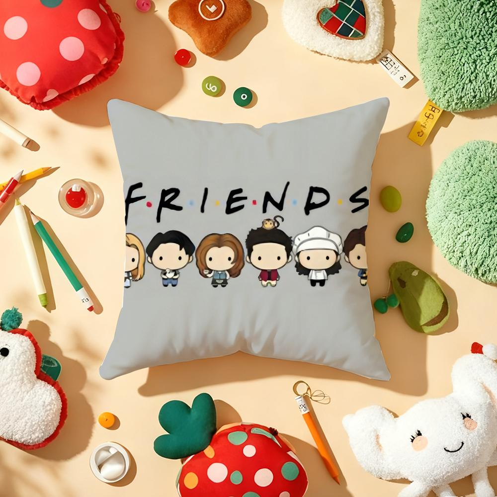 Classic TV Show FFriends Cushion Cover Plush Fabric Soft DoubleSided Printed Sofa Warm Winter Home Gift Pillow Cover