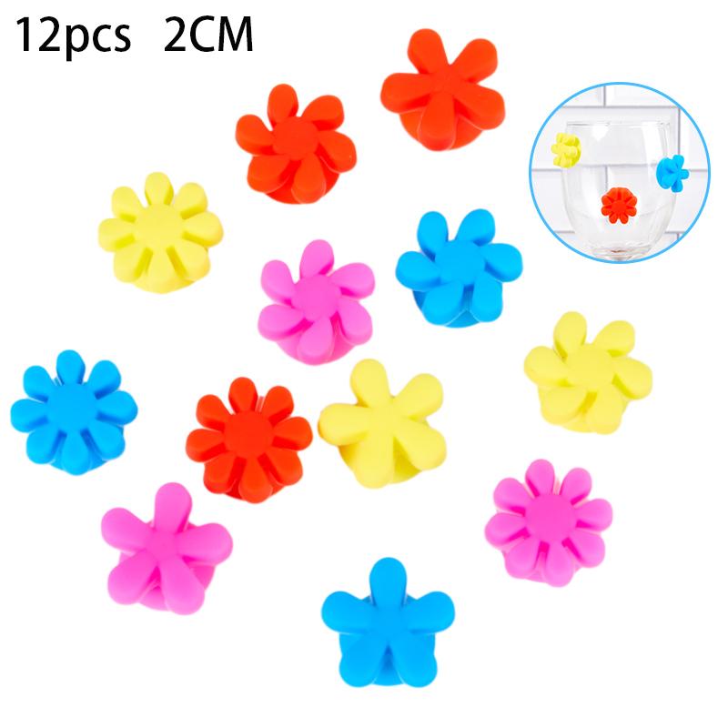 6Pcs Wine Glass Marker Creative 3D Rabbit Ears Silicone Drink Charms Wine Identifier For Champagne Cocktails