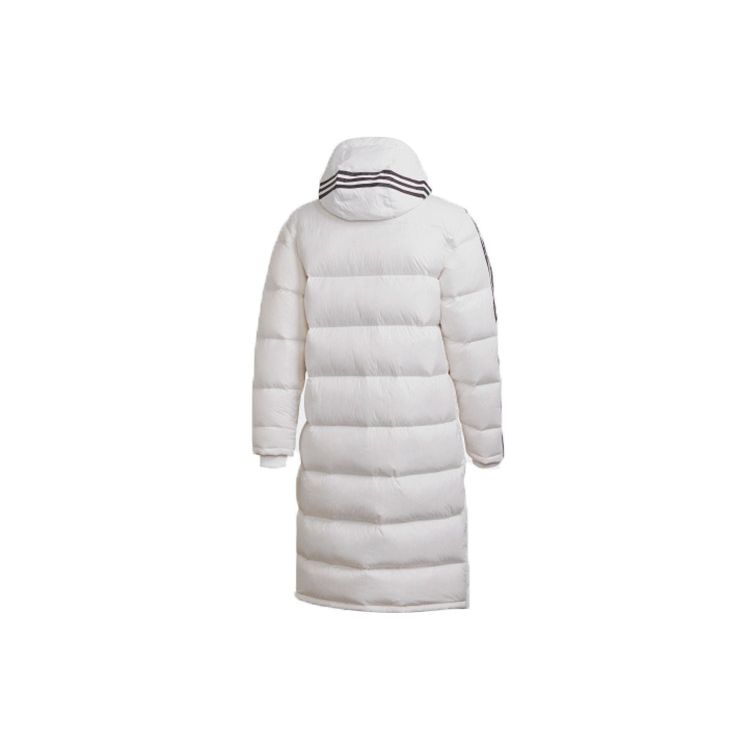 Adidas Originals Trefoil Long Down Jacket With Hood Men Outerwear White FL0008