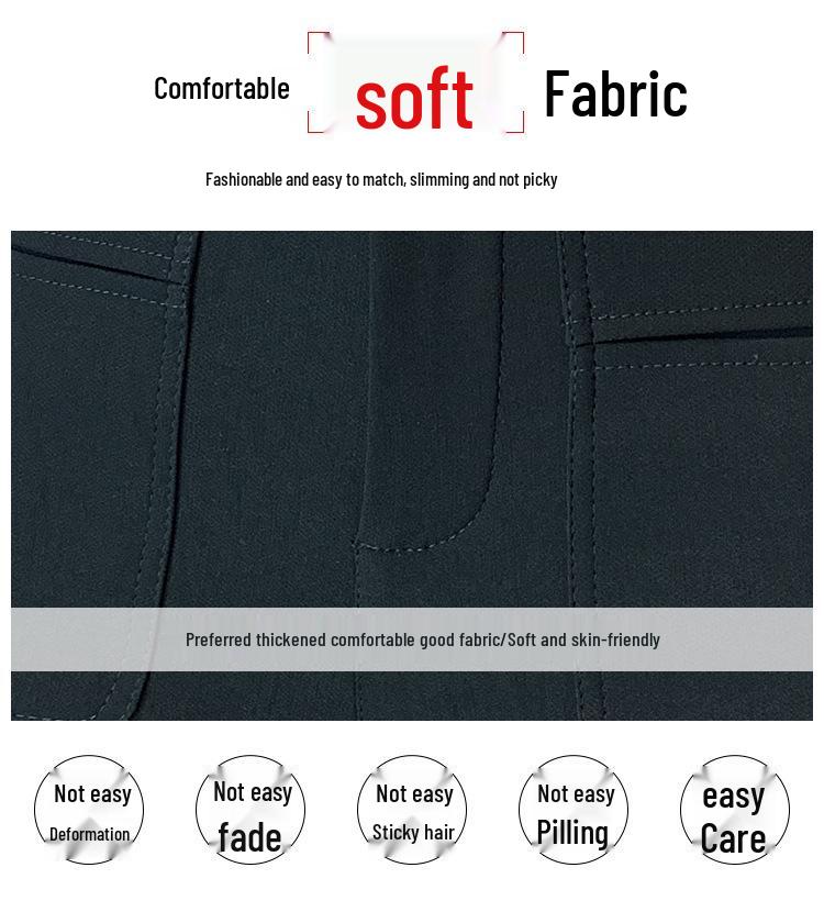 2024 New Women's High-Waisted Black Slimming Elastic Shorts - Autumn/Winter Petite Fit