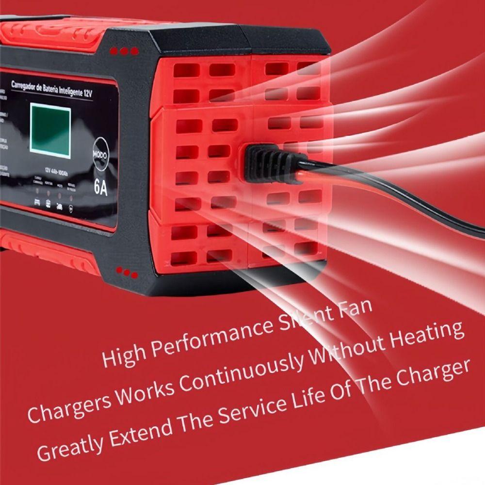 12V 6A Car Battery Charger Intelligent Charging Lead-Acid Battery Charger  Motorcycle Battery