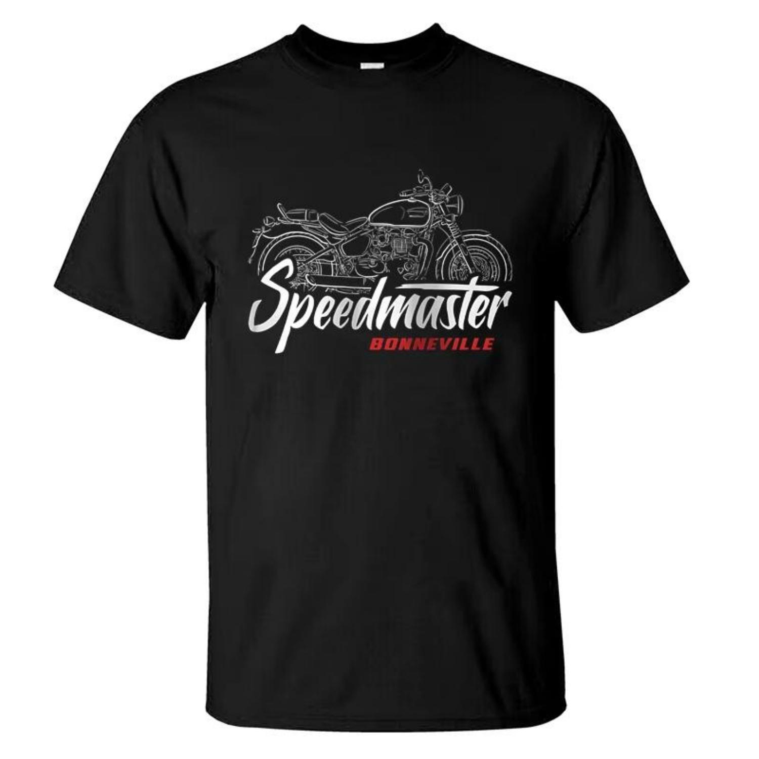 

Мужская футболка 2024 года Повседневная футболка Triumphs Bonneville Speedmaster 2002-2024 Графическая Летняя с коротким рукавом 100% хлопок S-3XL Крутая футболка S чёрный