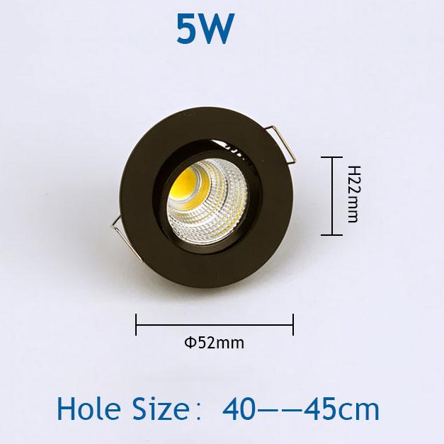 5W 7W 9W 12W 15W 18W Led Downlight Indoor COB Led Ceiling Lamp Bulb Spotlight Cob Showcase Spotlight