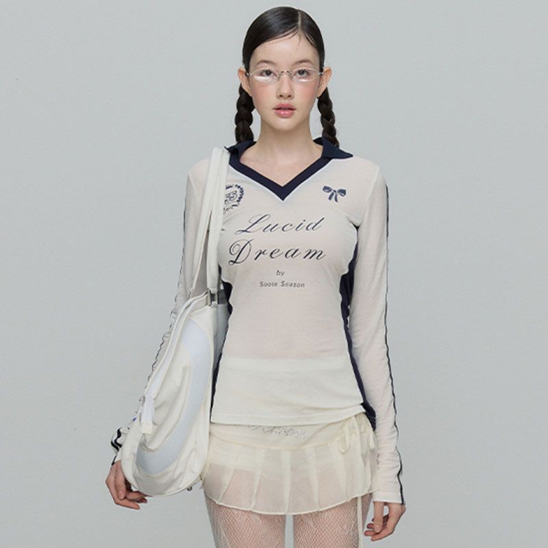 Summer New Pure Desire Style Spicy Girl Long Sleeve T-shirt Women's Thin Sunscreen Cover Shirt Slimming and slimming Unique Versatile Top