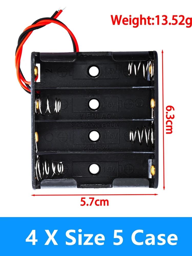 18650 Battery Storage Box Case 1 2 3 4 Slot DIY Plastic Batteries Clip Holder Container With Wire Lead For 18650 3.7V Batteries