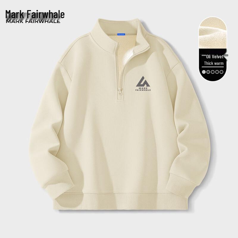 Mark Fairwhale Men's Plush Half-Zip Stand-Collar Sweatshirt