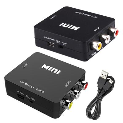 HD 1080P RCA AV To HDMI Converter Video Audio Adapter For VCR DVD To TV with USB Cable Mini AV To HDMI RCA Composite CVBS