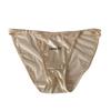 Danish Moonlight: Women's Sexy Thin Strap High Slit Silk Low Waist Seamless Panties