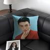 HHyunjins Singer Cushion Cover Natural Linen Organic Fabric DoubleSided Printing Sofa Home Decor Gift Pillow Case