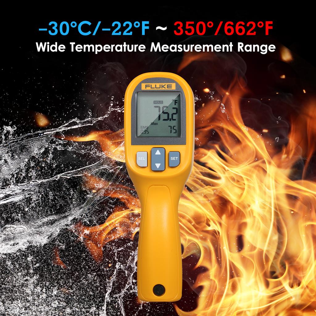 FLUKE 59E Infrared Thermometer Mini IR Thermometer Digital Handheld Temperature Tester 8:1 Laser