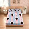 3pcs Cartoon Cute Cat Printed Chipless Bed Sheet Set Multi Size Soft Bed Cover Bedroom Bedding Decoration