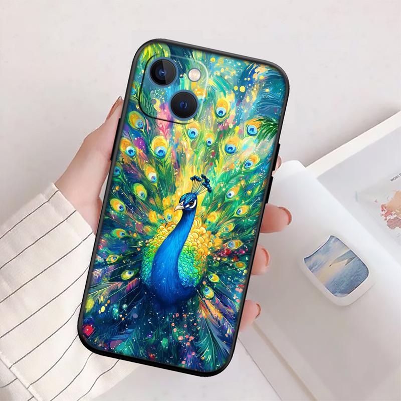 RP55 Pfauenfeder Handyhülle für Samsung Galaxy M06 M15 M16 M35 M55 M56 A36 A42 A50 A50S A51 A52 A32 A33 A05 A05S A06 A16 A20