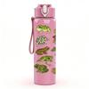 1PC Reptile Lizard Group Animal Print 750ml Color Plastic Sports Water Bottle Leakproof Flip Straw Lid Suitable for Sports Office Home Use