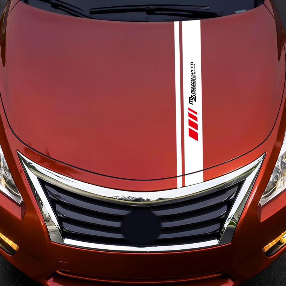 2025 Hot Car Body Hood Covers Stickers Vinyl Racing Sports Decoration Stripe For Mazda 3 Mazda 6 Axela CX4 CX5 CX8 CX-5 CX-3 CX3
