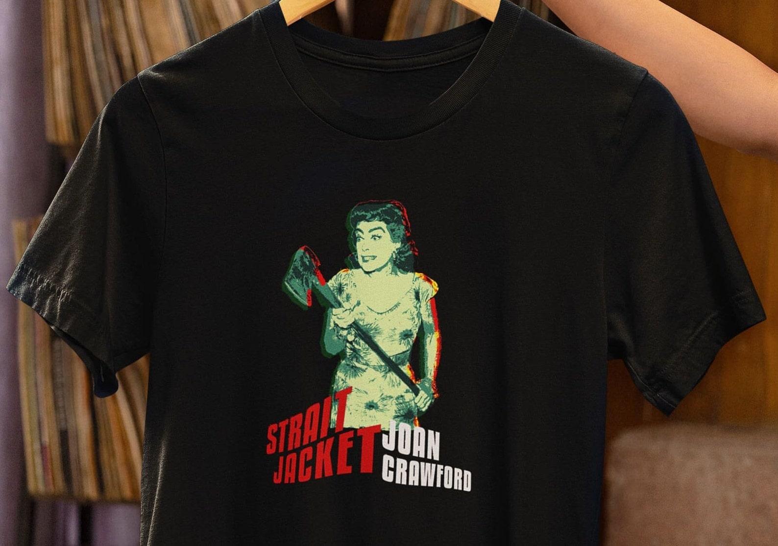 Joan Crawford  Strait-Jacket  T-Shirt – Retro Horror Cult Movie Tee S